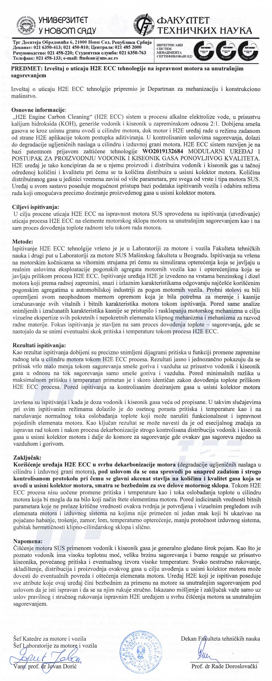 Dekarbonizacija Cena